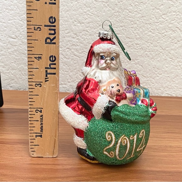 2014 CELEBRATIONS By Christopher RADKO  Mercury Glass Handblown Santa Ornament - Picture 11 of 16